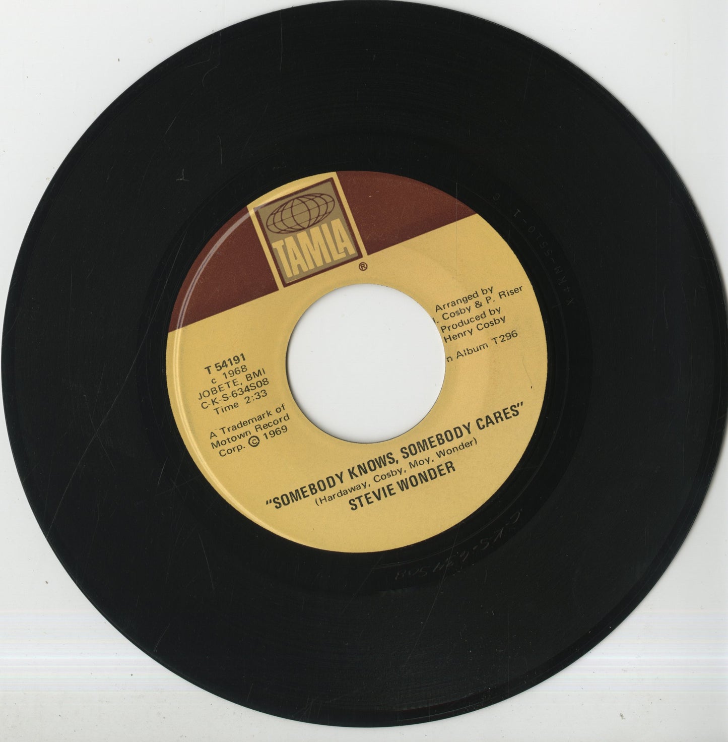 Stevie Wonder - Never Had A Dream Come True / Somebody Knows, Somebody Cares (T 54191) 1969 US Tamla｜中古7inch