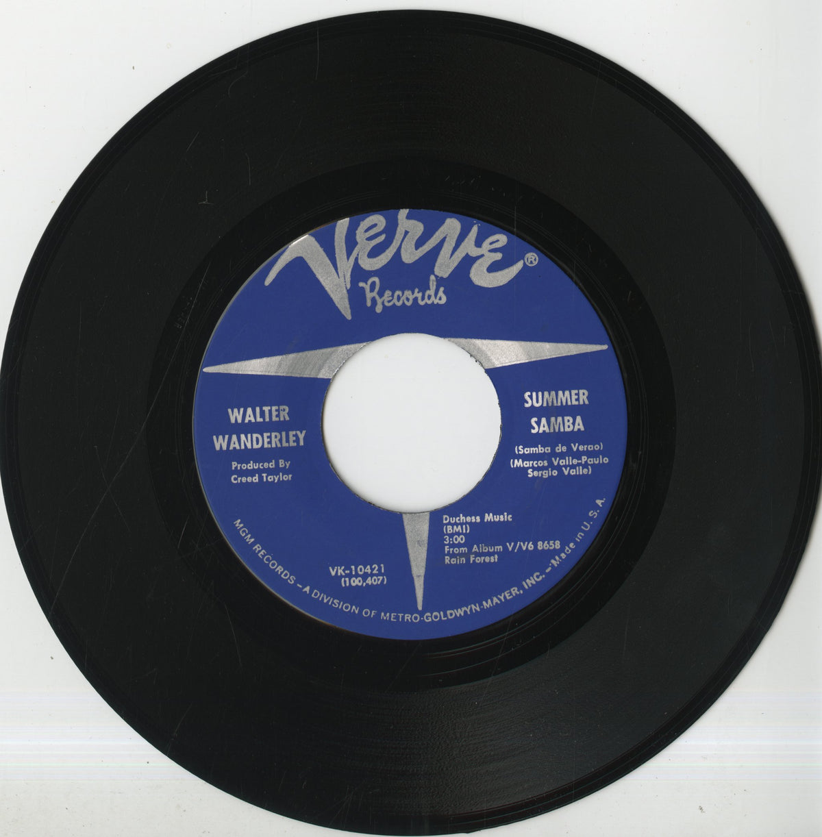 Walter Wanderley / ワルター・ワンダレイ / Summer Samba / Call Me -7 (VK 10421)