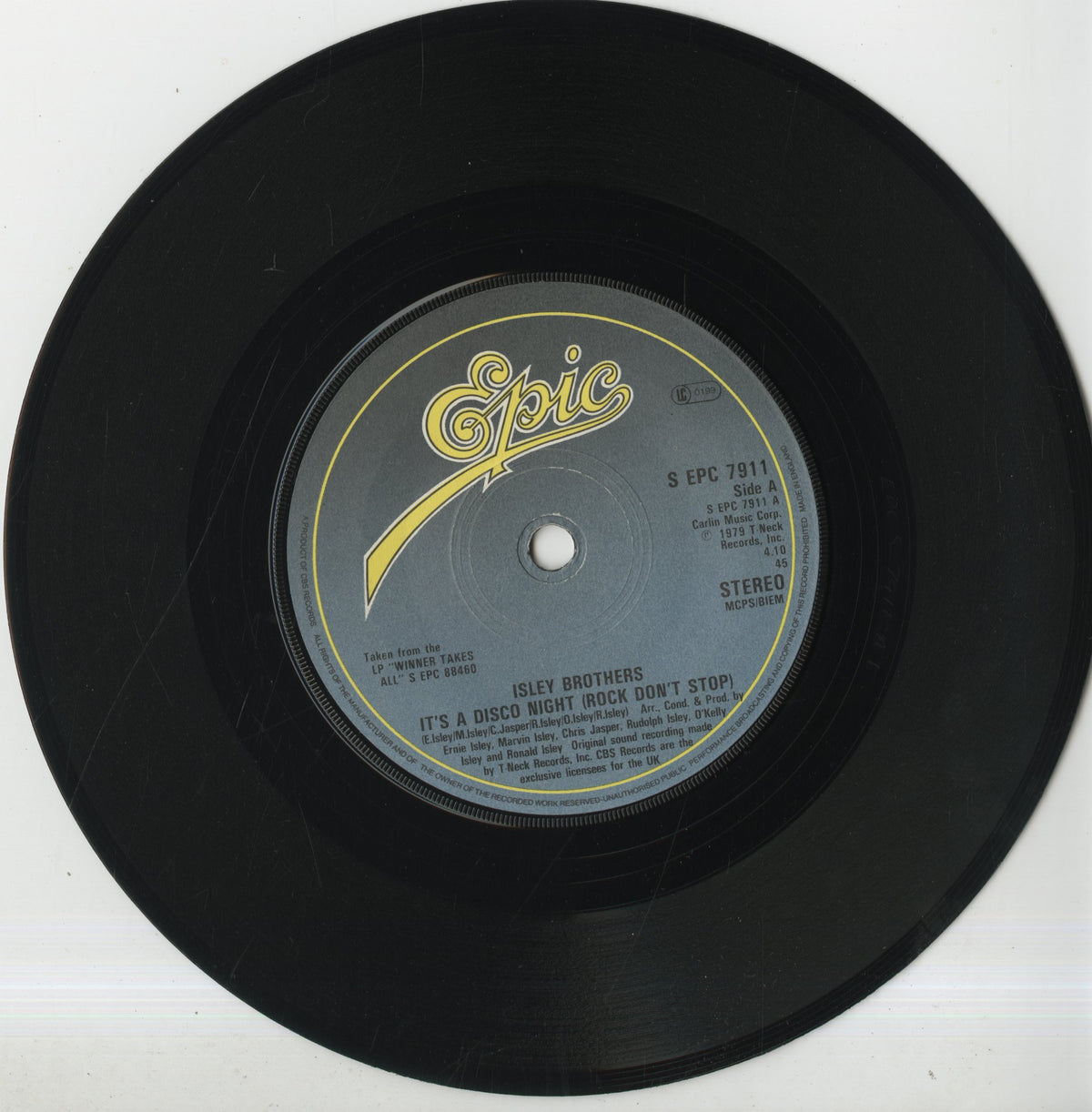 The Isley Brothers / アイズレー・ブラザーズ / It's A Disco Night (Rock Don't Stop) -7(S EPC 7911)