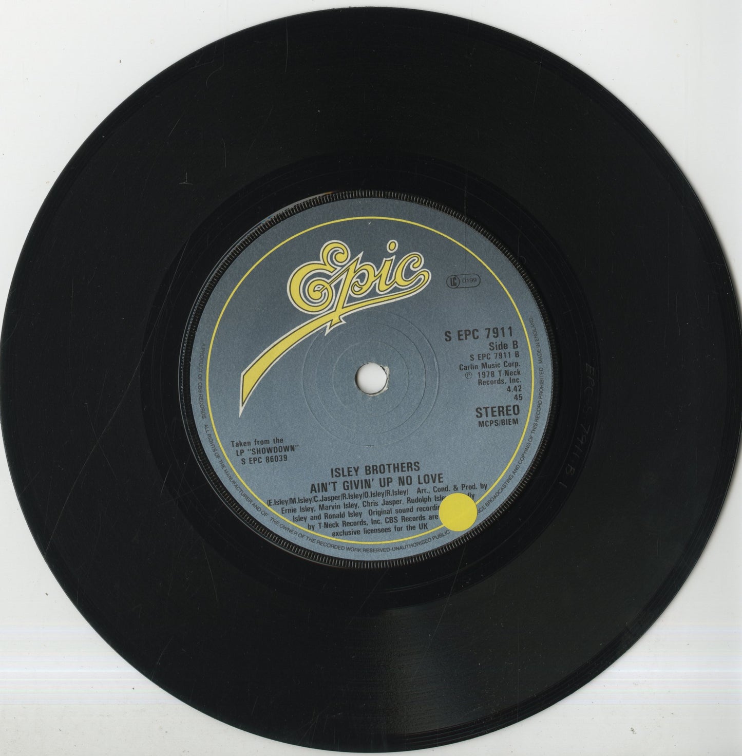 The Isley Brothers / アイズレー・ブラザーズ / It's A Disco Night (Rock Don't Stop) -7(S EPC 7911)
