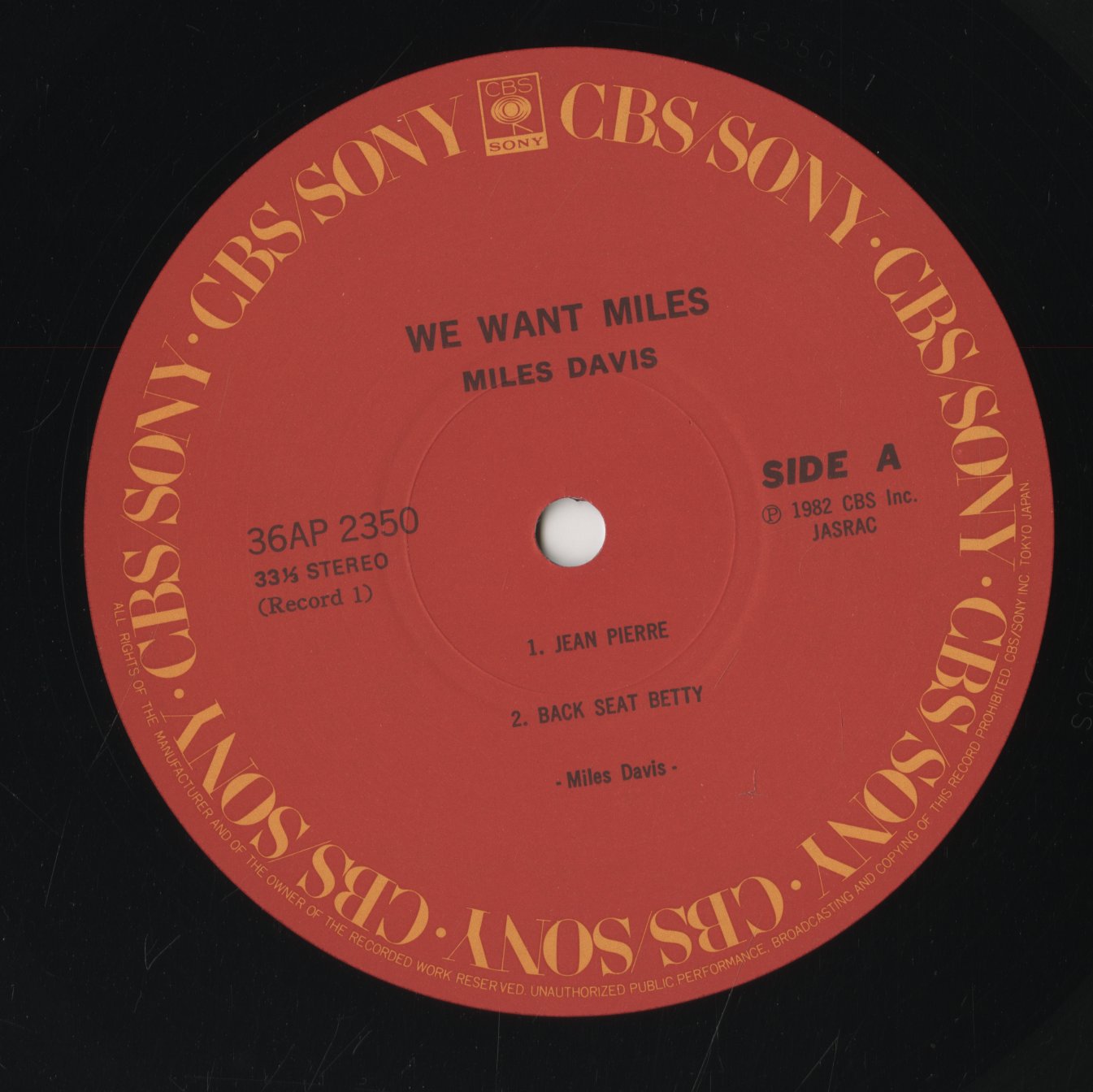 Miles Davis / マイルス・デイヴィス / We Want Miles (36AP 2350)