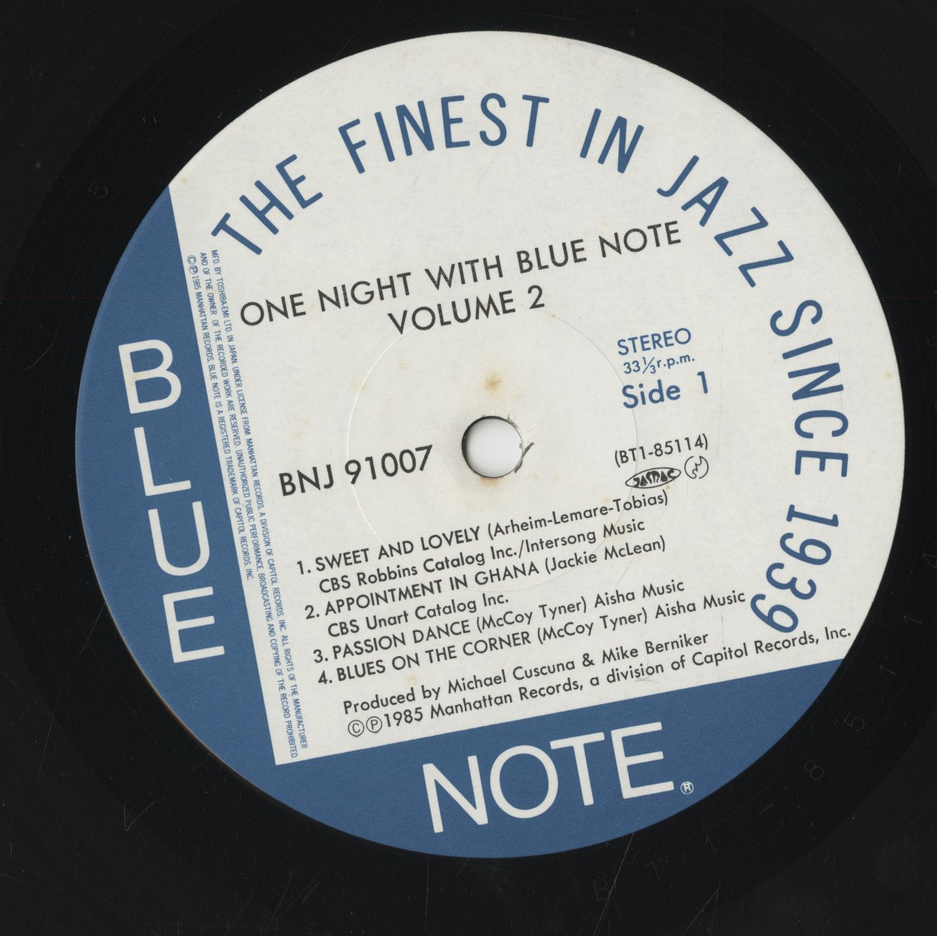 V.A./ One Night With Blue Note Vol.2 / Jackie McLean, McCoy Tyner etc. (BNJ 91007)