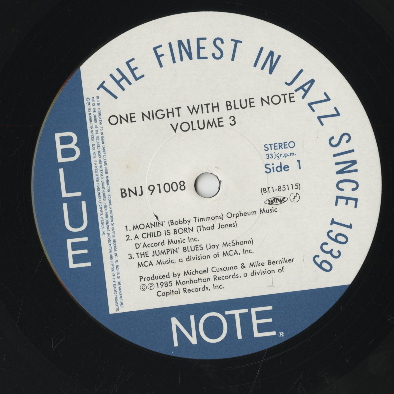 V.A./ One Night With Blue Note Vol.3 / Lou Donaldson, Kenny Burrell etc. (BNJ 91008)