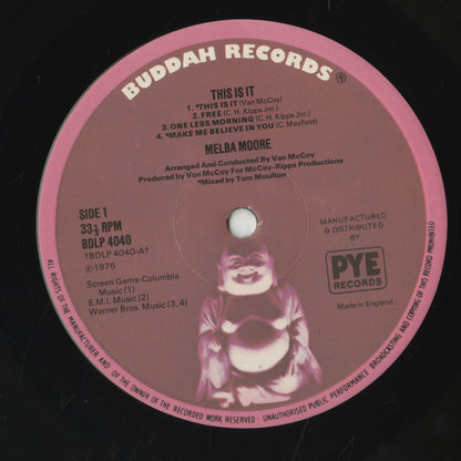 Melba Moore / メルバ・ムーア / This Is It (BDLP 4040)