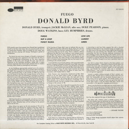Donald Byrd / ドナルド・バード / Fuego (BST-84026)