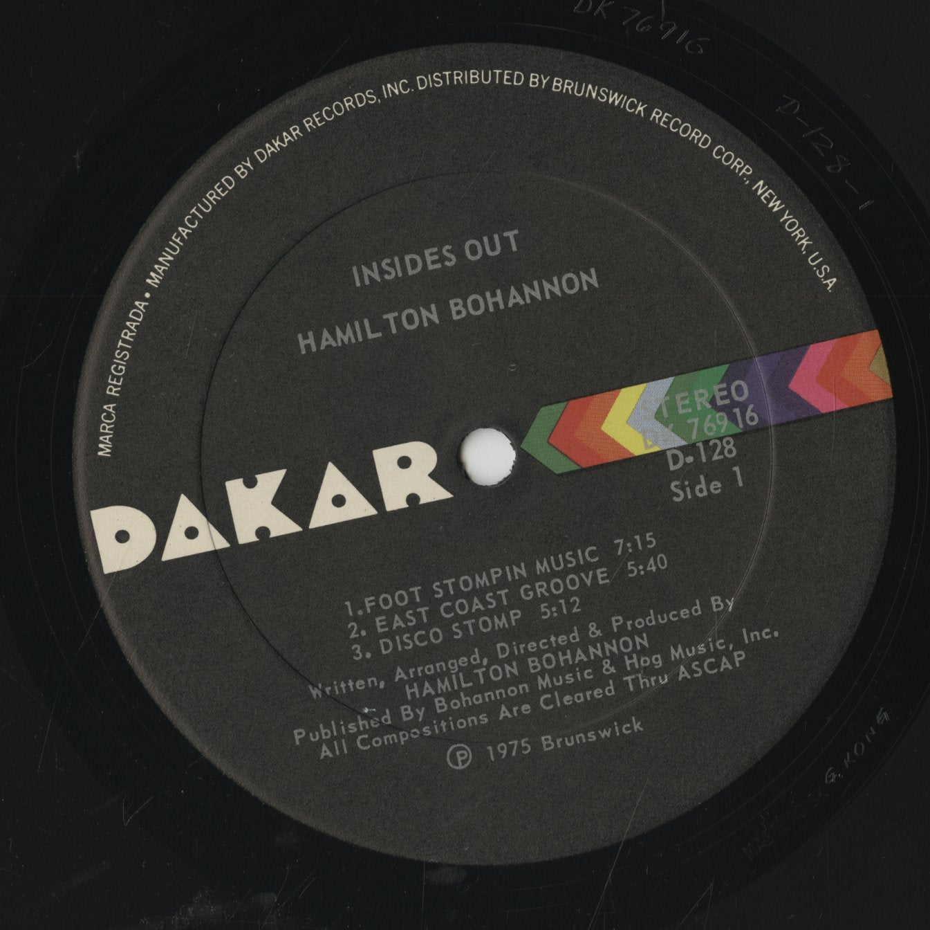 Bohannon / ボハノン / Insides Out (DK 76916)