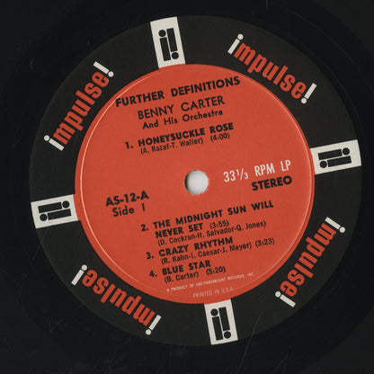Benny Carter – Further Definitions (AS-12) LP 1963 US Impulse! | 中古LP