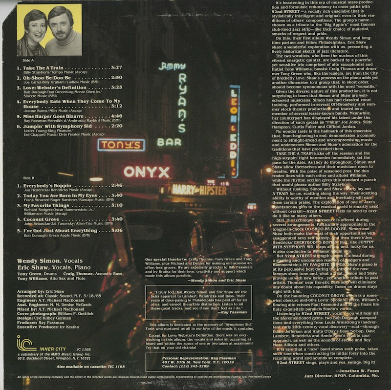 52nd Street / フィフティーセカンド・ストリート / Scrapple To The Apple (IC 1165) VOXMUSIC WEBSHOP