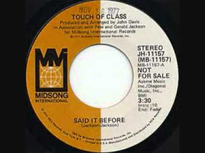 Touch Of Class / タッチ・オブ・クラス / Love Means Everything (PLP-7143)