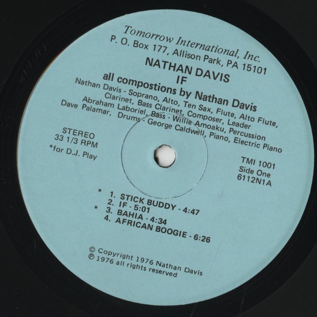 Nathan Davis / ネイザン・デイヴィス / If (TMI1001)