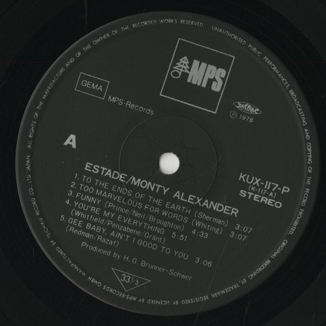 Monty Alexander / モンティ・アレキサンダー / Estade (KUX-117-P)