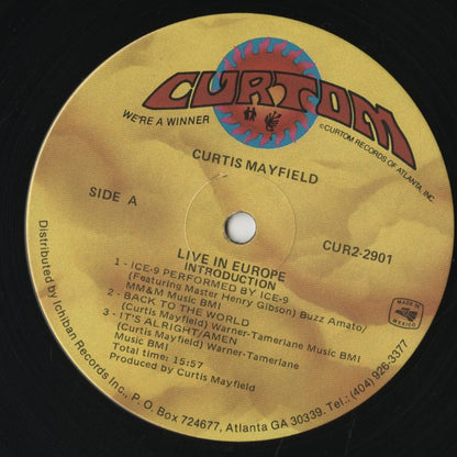 Curtis Mayfield / カーティス・メイフィールド / Live In Europe (CUR2-2901)