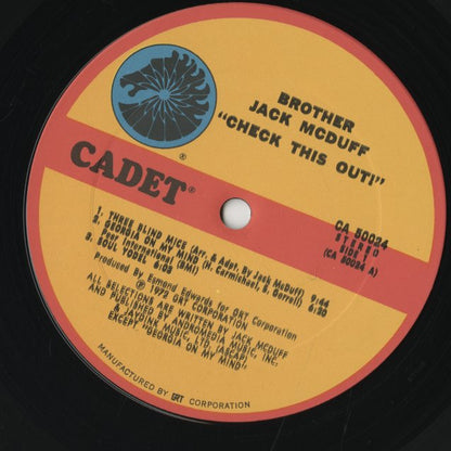 Jack McDuff / ジャック・マクダフ / Check This Out (CA 50024)