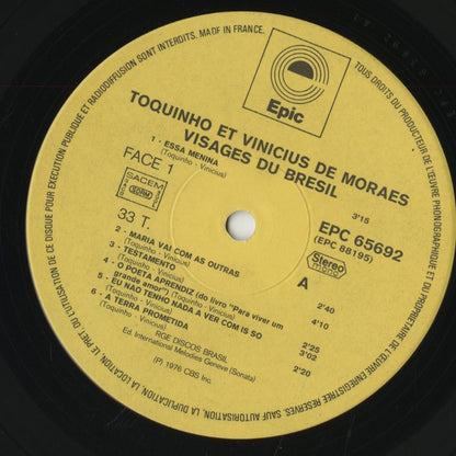 Toquinho Et Vinicius De Moraes / トッキーニョ　ヴィニシウス・ヂ・モラエス / Visages Du Brésil (EPC88195)