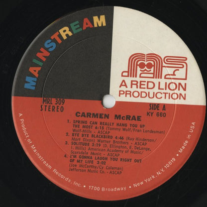 Carmen McRae / カーメン・マクレー / Carmen McRae (MRL 309)