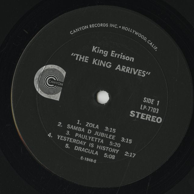 King Errison / キング・エリソン / The King Arrives (LP-7703)
