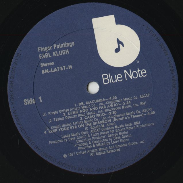 Earl Klugh / アール・クルー / Finger Paintings (BN-LA737-H)
