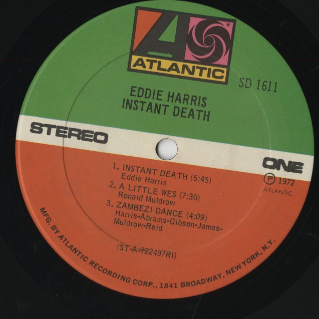 Eddie Harris / エディ・ハリス / Instant Death (SD 1611)