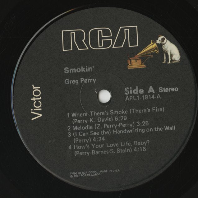 Greg Perry / グレッグ・ペリー / Smokin' (APL1-1914)