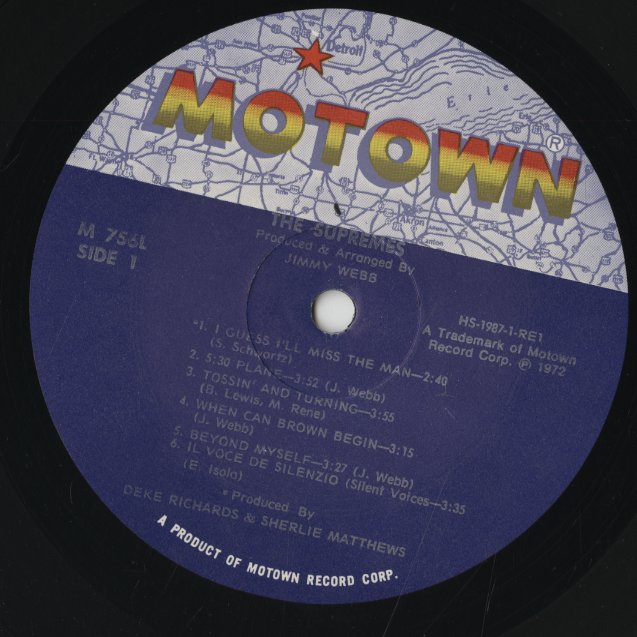 The Supremes / シュプリームス / Produced And Arranged By Jimmy Webb (M756L)
