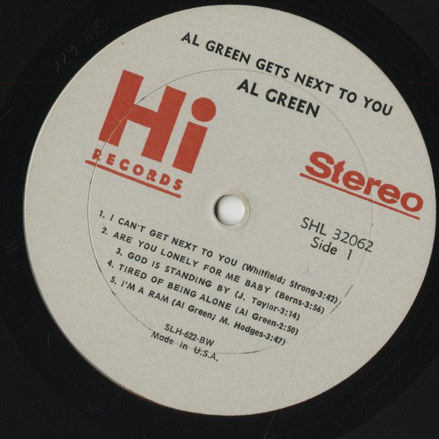 Al Green / アル・グリーン / Gets Next To You (SHL32062)