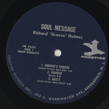 Richard Groove Holmes / リチャード・グルーヴ・ホルムズ / Soul Message (PR-7435)