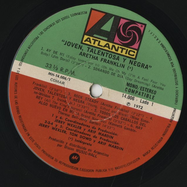Aretha Franklin / アレサ・フランクリン / Joven,Talentosa Y Negra (14006)
