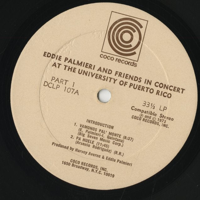 Eddie Palmieri / エディ・パルミエリ / In Concert At The University Of Puerto Rico (DCLP 107)