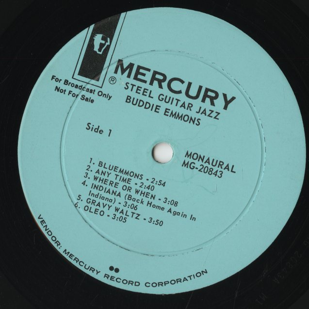 Buddie Emmons / バディ・エモンズ / Steel Guitar Jazz (MG20843)