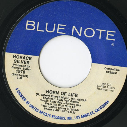 Horace Silver / ホレス・シルヴァー / Cause And Effect / Horn Of Life -7 (1978)