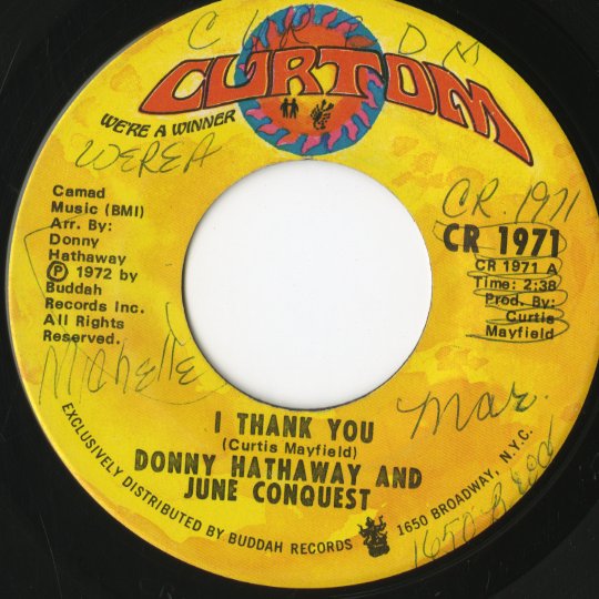 Donny Hathaway And June Conquest / ダニー・ハサウェイ　ジューン・コンクウェスト / I Thank You / What's This I See -7 (CR 1971)