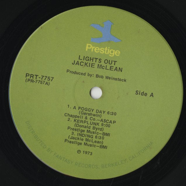Jackie McLean / ジャッキー・マクリーン / Lights Out (PRT7757)