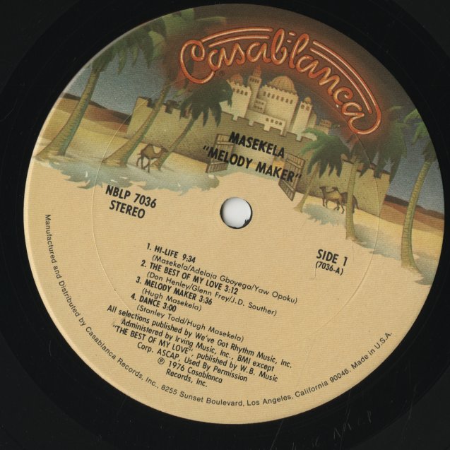 Hugh Masekela / ヒュー・マセケラ / Melody Maker (NBLP 7036)