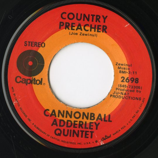 Cannonball Adderley / キャノンボール・アダレイ / Hummin' / Country Preacher -7 (2698)