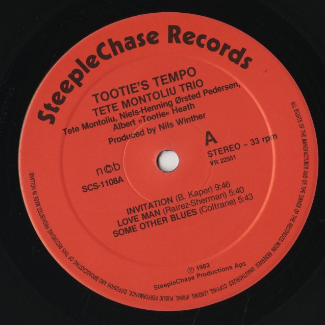 Tete Montliu / テテ・モントルー / Tootie's Tempo (SCS 1108)