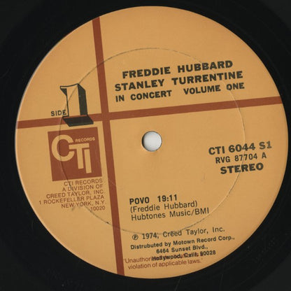 Freddie Hubbard / Stanley Turrentine / フレディ・ハバード / In Concert Volume One (CTI 6044)