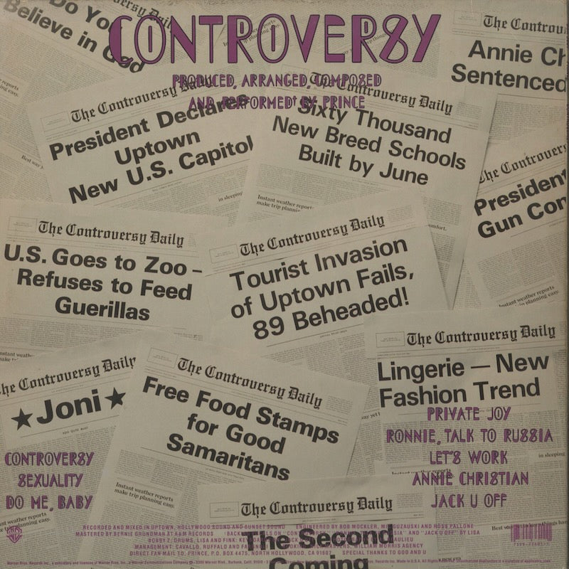 Prince / プリンス / Controversy (BSK3601)