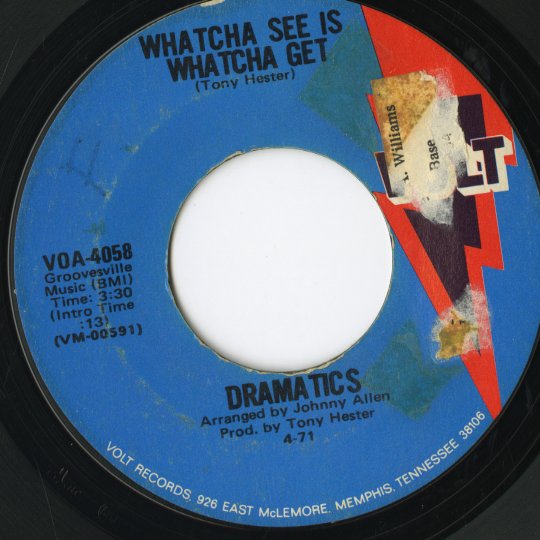 Dramatics / ドラマティックス / Whatcha See Is Whatcha Get / Thankful For Your Love -7 (VOA-4058)