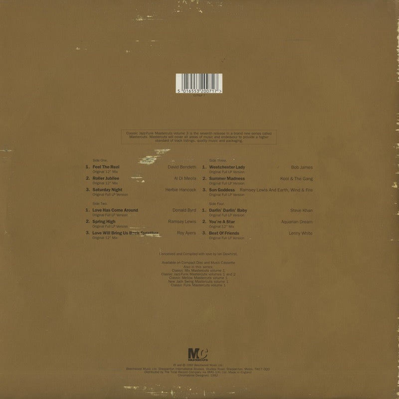 V.A./ Classic Jazz Funk 3 / Difinitive Jazz Funk Mastercuts Volume 3 (CUTSLP7)