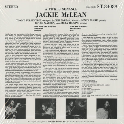 Jackie Mclean / ジャッキー・マクリーン / A Fickle Sonance (4089)