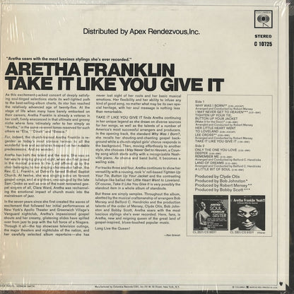Aretha Franklin / アレサ・フランクリン / Take It Like You Give It (C10725)