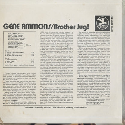 Gene Ammons / ジーン・アモンズ / Brother Jug! (PR 10021)