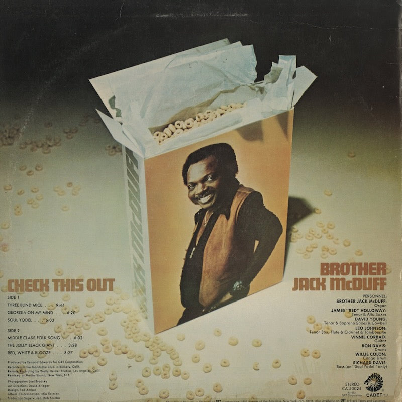 Jack McDuff / ジャック・マクダフ / Check This Out (CA 50024)