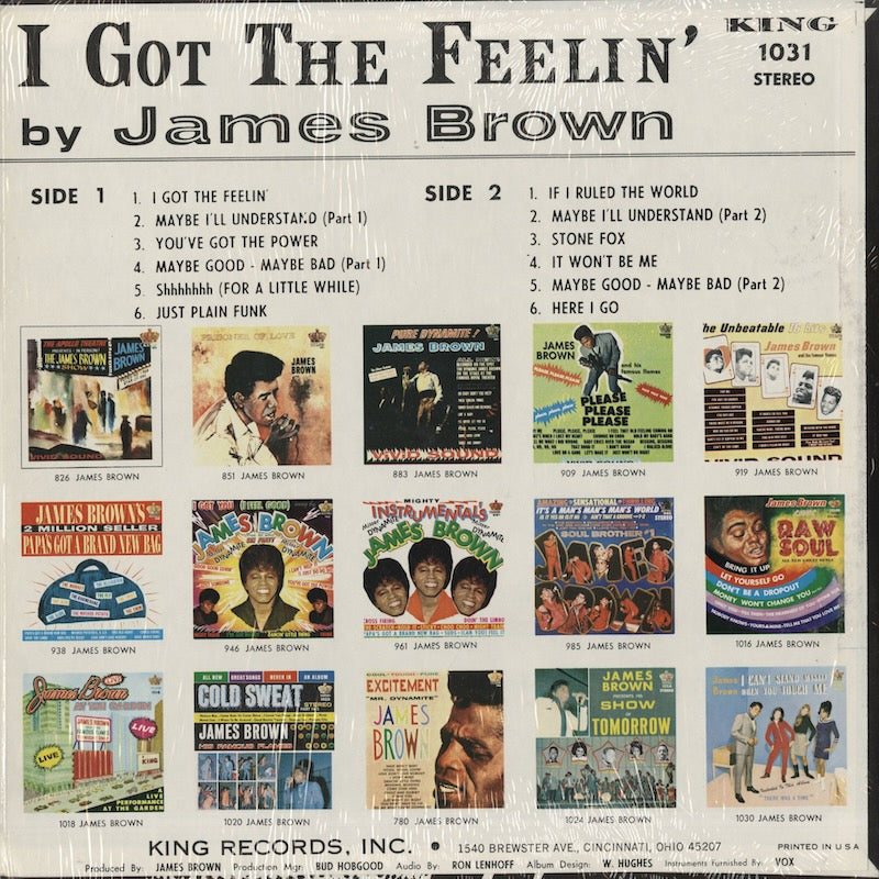 James Brown / ジェイムス・ブラウン / I Got The Feelin' (KS-1031)