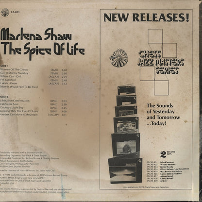Marlena Shaw / マリーナ・ショウ / The Spice Of Life (LPS-833)