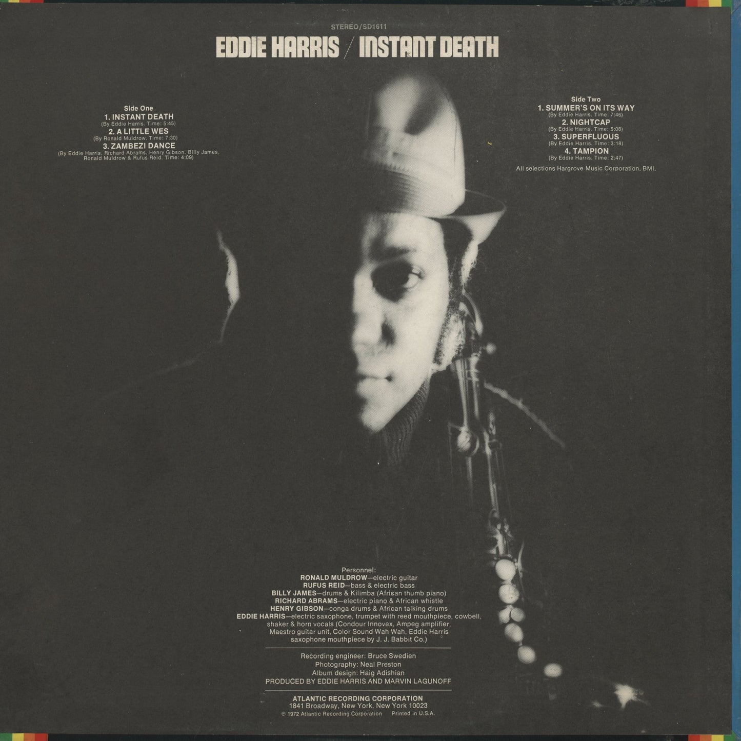 Eddie Harris / エディ・ハリス / Instant Death (SD 1611)