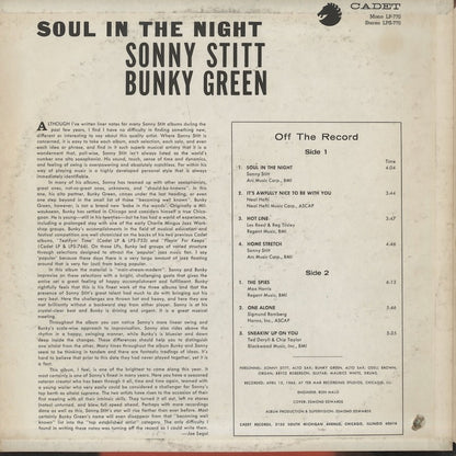 Sonny Stitt / Bunky Green / ソニー・スティット　バンキー・グリーン / Soul In the Night (LP770)