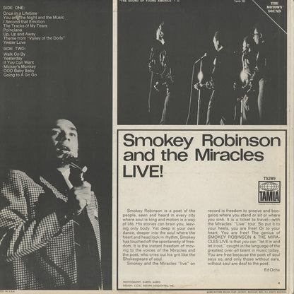 Smokey Robinson & The Miracles / スモーキー・ロビンソン＆ミラクルズ / LIVE! (TS 289)