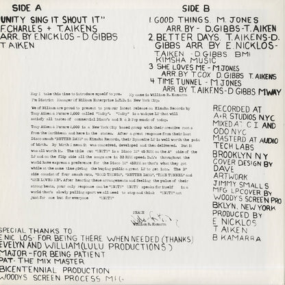 Tony Aiken & Future 2000 / Unity, Sing It, Shout It (K 2000)