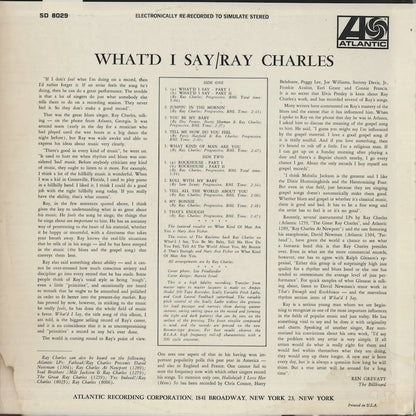 Ray Charles / レイ・チャールズ / What'd I Say (SD 8029)